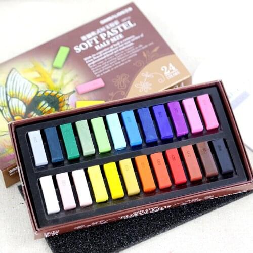 24 Color Soft Pastel Set Mini Chalk Stick Pencil Crayon Pen for KIDs Drawing Painting Coloring Art School Blackboard H6885