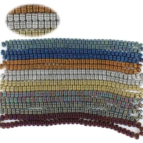 Natural Stone Hematite 8x8mm 8x6mm Colorful Plating Gear-Shaped Beads Fashion Jewelry Making DIY Necklace Bracelet Accessories