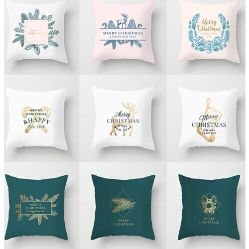 Nordic Christmas Pillow Covers Decorative Printed Cushion Cover Polyester Pillow Case Decorative Pillows Cover for Sofa Car