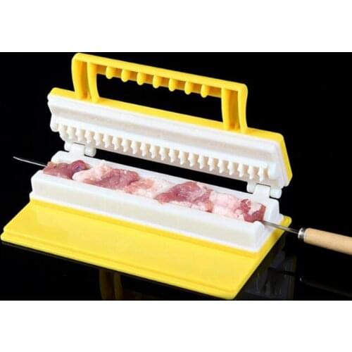 New Outdoor Quick Skewer Easy BBQ Tools Kitchen BBQ Kebab Maker Double Single Row Meat Vegetable Skewers Tools Drop Shipping