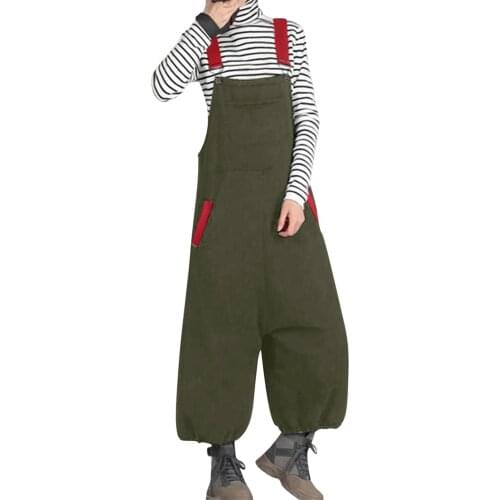 Outfits Overalls for women Elegant jumpsuits backless summer overalls Dungarees Wide pants Pocket combi cottagecore wholesale