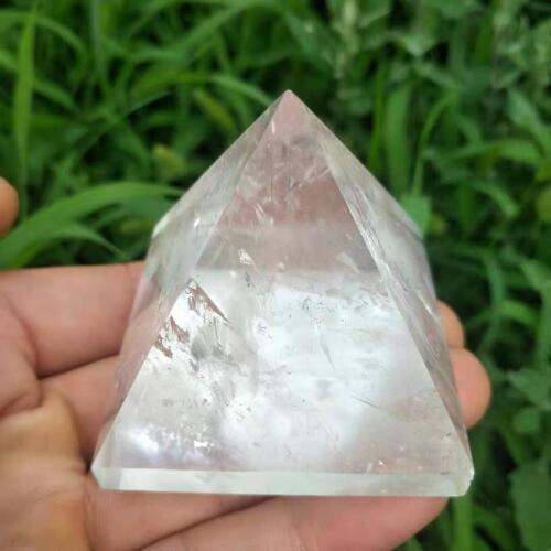 Natural quartz crystal cut polishing pyramid natural crystal reiki healing
