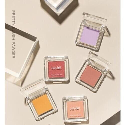 Judydoll Silky Monochrome Blush Nude Makeup Blush Apricot Roasted Milk Tea Natural Brighten Skin Tone Makeup Palette