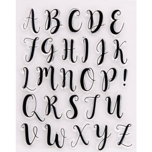 Silicone Clear Stamps CUTTING DIES For Scrapbooking STENSICLS BIG LETTERS DIY PAPER Album Cards MAKING Transparent RUBBER Stamp