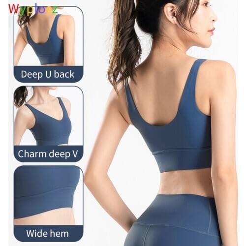 Wyplosz Yoga Top High Support Sportswear Crop Women Fitness Gym Womens Sports Bra Push Up Underwear Seamless Topic For Fitness