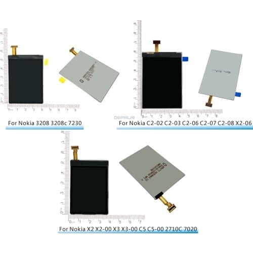 LCD Display Screen Replacement For Nokia 3208c 7230 C2-02 -03 -06 -07 -08 X2-06 X2 X2-00 X3 X3-00 C5 C5-00 2710C 7020 LCD