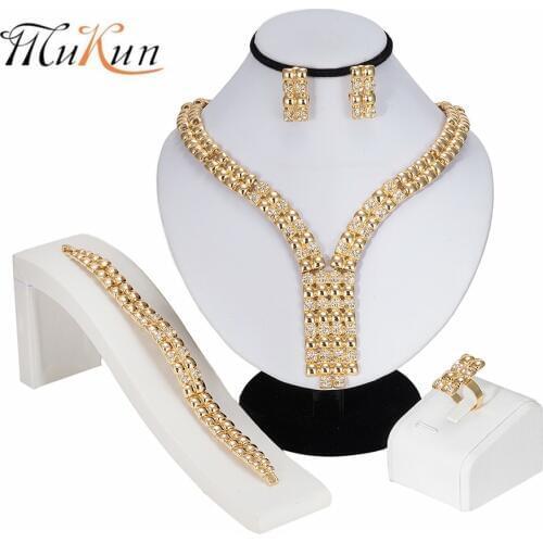 MUKUN African Beads Jewelry Set Fashion Long Imitation Crystal Jewelry Sets For Women Wedding Indian Ethiopian Jewellery gifts