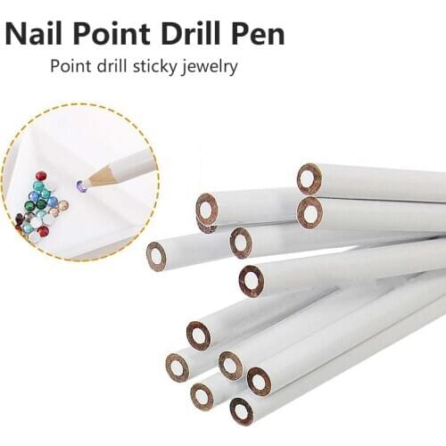 1 Pcs Professional DIY Nail Art Rhinestones Gems Picking Crystal Dotting Tool Wax Pencil Wood Pen Picker Rhinestones Nail