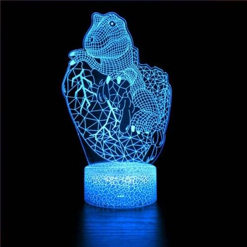 3D Night Light for Dinosaur Egg Toy Creative Tricky Tyrannosaurus Model Dinosaur Toy Child Birthday Christmas Gift usb led Light