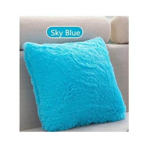 40X40Cm/15.75X15.75" Embrace Pillow Case Home Decor Solid Cushion Cover Long Plush Decorative Throw Pillow Cover Seat Sofa
