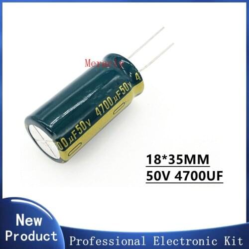 5PCS 50V 4700UF 20% High frequency and low impedance in-line aluminum electrolytic capacitors long life Brand new authentic