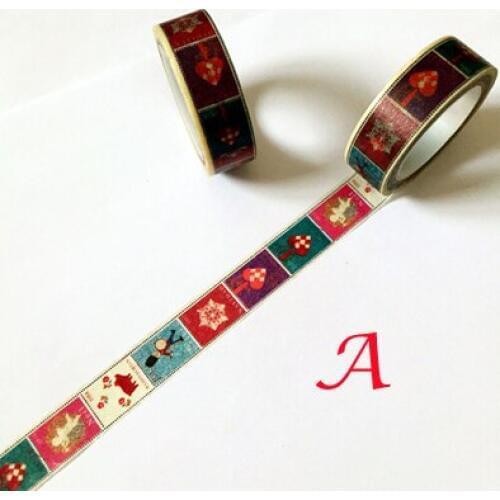 Free Shipping Beautiful 15mm*10m high quality washi tape/Daily Life stamp masking japan washi tape