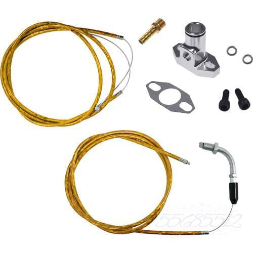 CNC Silver Inlet Manifold&Colourful Throttle Line For 66/80cc Engine Motorized Bike