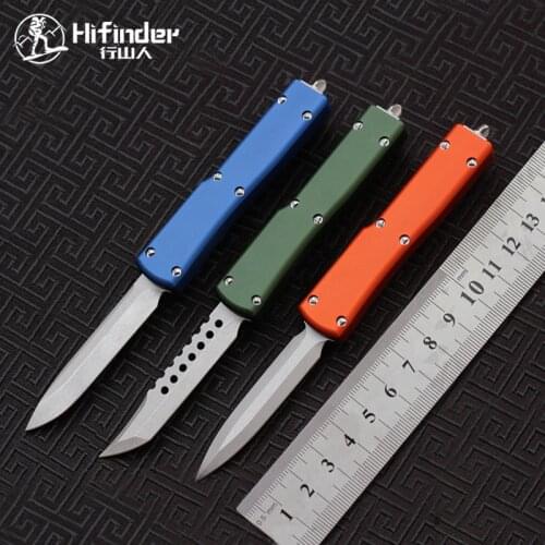 Hifinder Mini 70 Monolithic CNC Aluminium handle D2 Blade Survival EDC camping hunting outdoor kitchen Tool Key Utility knife