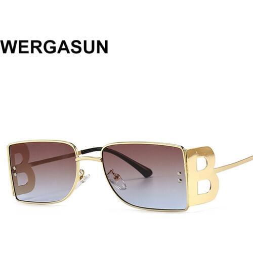 WERGASUN Fashion European Trend Sunglasses Women Vintage Brand Design Ladies Lens Sun glasses For Women uv400