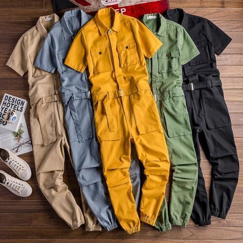 Mens Overalls Suit Loose Multi-pocket Hip-Hop pants Casual Overalls Leggings trendy Men and women Show Performance clothing