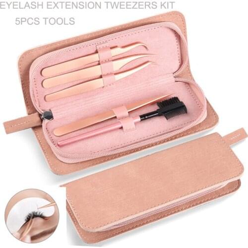 Professional Stainless Steel Makeup Tool Set Eyelash Extension Supplies Tweezers Kit Manicure Nail Art Beauty