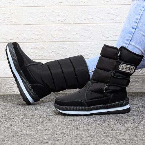New Womens Snow Boots Platform Winter Boots Thick Plush Waterproof Motorcycle Boots Brand Women Winter Shoes Warm Fur Botas