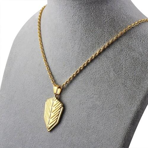 Rope Chain Necklace Twisted Gold 316L Stainless Steel Pendant Necklaces for Women Men Fashion Jewelry Accesory Wholesale Custom