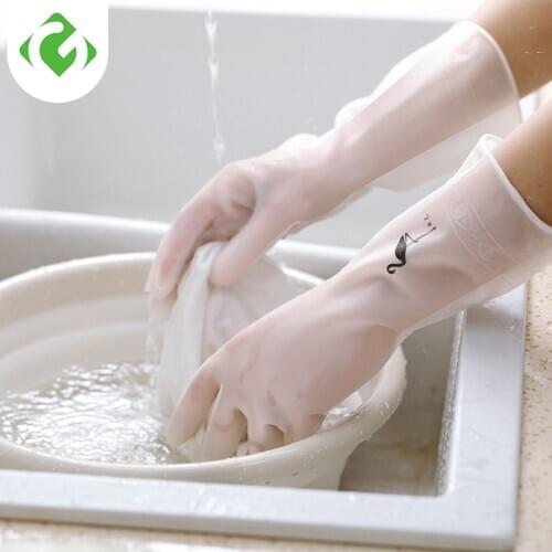 Kitchen dish washing gloves household dishwashing gloves rubber gloves for washing clothes cleaning gloves for dishes GUANYAO