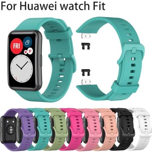New Soft Silicone Watch Strap For Huawei Watch Fit Replacement SmartWatch Band Accessories For Huawei Fit Wrist Band Bracelet