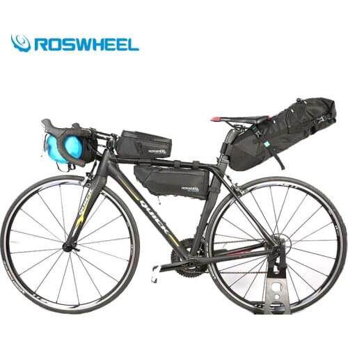 Roswheel Bicycle Bag Waterproof MTB Road Bike Saddle Bag Cycling Top Front Frame Tube Bag Handlebar Bags Bike Accessories