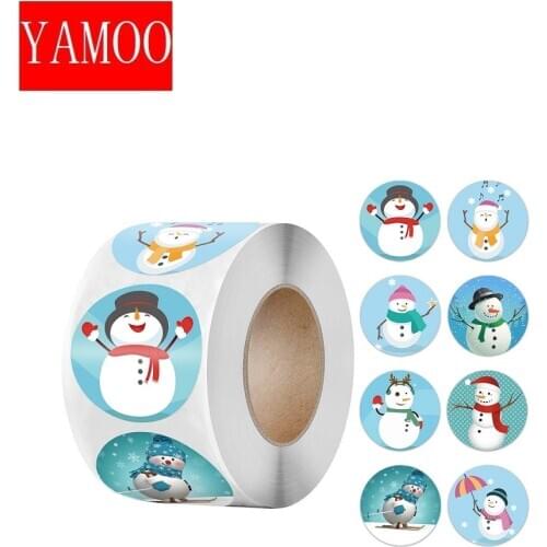 Christmas Sticker Cartoon Christmas Tree Santa Claus Design Paper Label Merry Christmas Cute Stickers Stationery Stickers