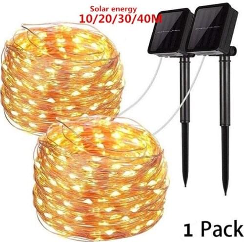 10M/20M/30M/40M Led Solar String Lights Outdoor, Holiday Christmas Waterproof Fairy Outdoor Decoration LED Garden Lights