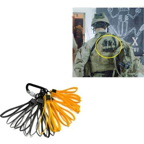 TMC0397 Tactical Plastic Cable Tie Strap Handcuffs CS Decorative Belt Yellow Black (1set/3pcs)