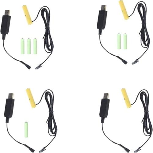 USB to AAA 2AAA 3AAA 4AAA Battery Eliminator Power Cable for Remote Control Toys Christmas Light Lamp Flashlight Clock