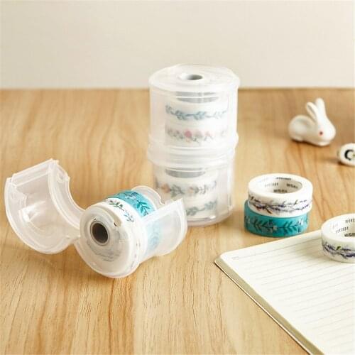 1pc Tape Storage Box Tape Cutting Machine Dispenser Desk Organizer Adhesive Tape Storage Box Office Supplies