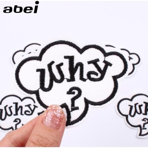 10pcs/lot Iron On Funny Words Patch for Jeans Bags Garments Coats Sewing Fabric Appliques Embroidered Clothes Stickers Badge