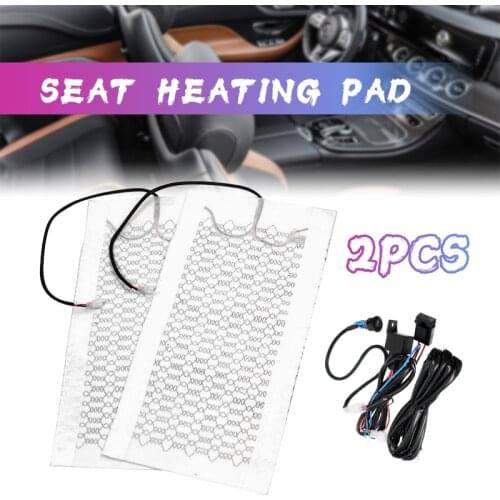 12V 2 Car Seat Heating Pad Carbon Fiber Heated Seat Heater heating 12 V Pads 2 5 6 Level Switch Winter Warmer Seat Covers