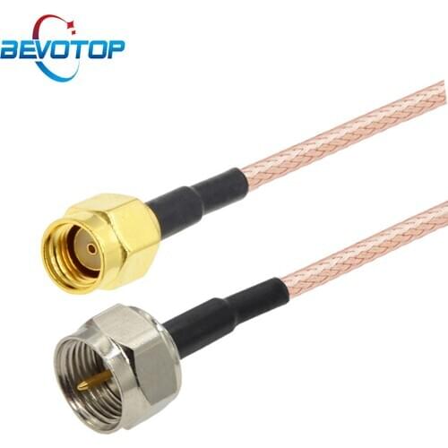 2PCS RP-SMA Male to F Male TV Pl Plug RF Adapter RG316 Pigtail Cable WIFI Antenna Router Extension Cable RF Coaxial Jumper Cord