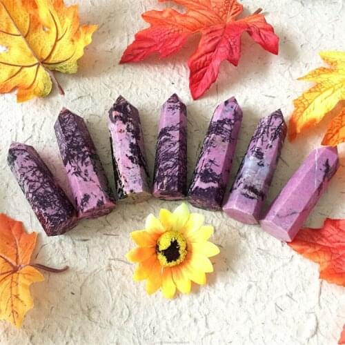 7-9cm Natural Crystal Point Tolgus Healing Obelisk Rose Quartz Wand Ornament for Home Decor Reiki Energy Stone Pyramid DIY Gift