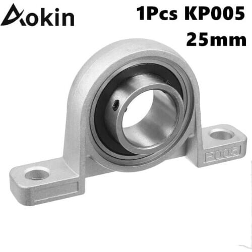 Aokin KP005 25mm Bore Zinc Alloy Inner Ball Mounted Pillow Block Insert Bearing