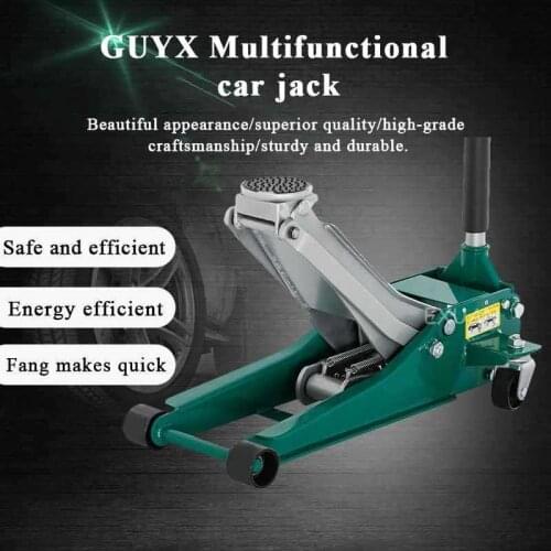3T automobile horizontal hydraulic double pump jack/2.5 low jack/car tyre change maintenance tool/2 hand-cranked jack