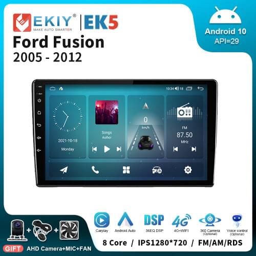 EKIY Blue-Ray 1280*720P Car Radio For Ford Fusion 1 2005 - 2012 All-in-One Android Stereo Receiver GPS Navi Autoradio Multimedia