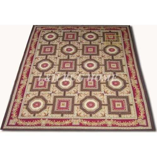 Free shipping 12'X15' French Aubusson weave rugs handmade aubusson carpets
