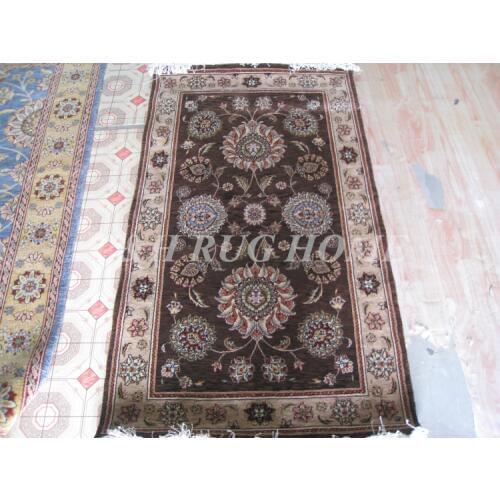Free shipping 3'X5' 160 Line Persian carpet, Hand knotted persian rug, wool and silk, mixed dyed yarns