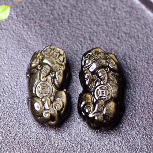 Natural gold enamel black ochre bracelet bracelet diy can be made pendant key ring accessories