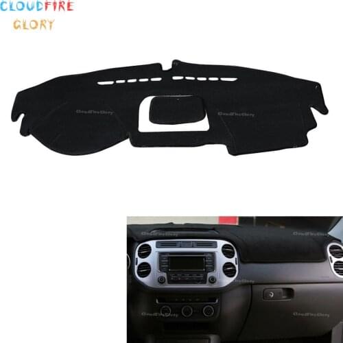 CloudFireGlory LHD Dashboard Cover Dashmat Dash Mat Pad Sun Shade Dash Board Cover Carpet Protective Mat For VW Tiguan 2013-2014
