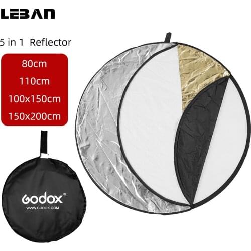 GODOX Free Shipping 32" 80cm 5 in 1 New Portable Collapsible Light Round Photography/Photo Reflector for Studio
