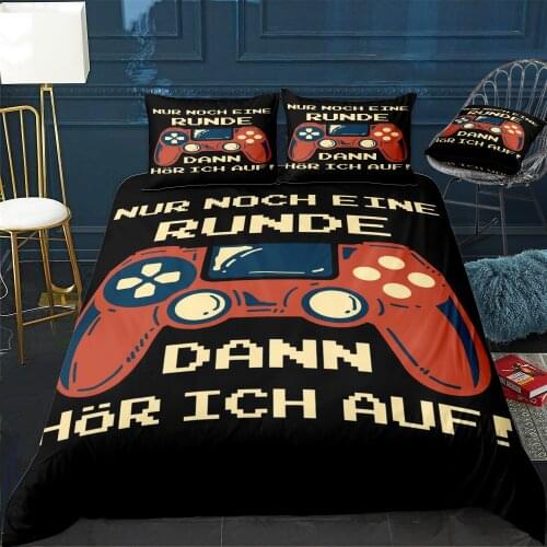 Nur Noch Eine Runde Gamer Duvet Cover Twin/Queen/King Size Luxury Comforter Bedding Set With Pillowcase Home Bed Decora