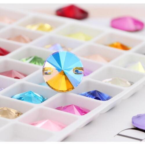 Fashion 10mm Round Sewing Crystals Shoes Decorations 45 Pieces/Lot