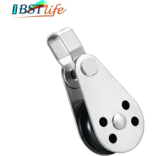 Stainless Steel 316 Pulley Blocks Rope Runner Kayak Boat Accessories Canoe Anchor Trolley Kit for 2mm to 8mm Rope