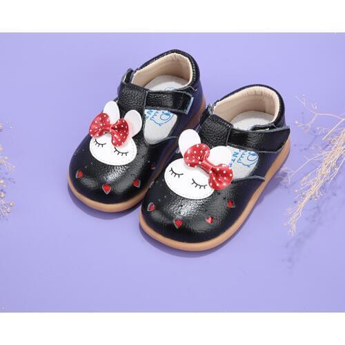2019 new cowhide baby toddler shoes spring 1-3-5 years old girls shoes Korean Princess shoes