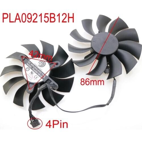 PLA09215B12H 12V 0.55A 86mm 4Pin For EVGA GTX1050TI GTX1070 GTX1080 GTX1080TI Graphics Card Cooling Fan