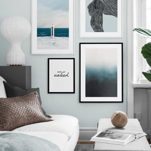 Beach Lighthouse Nordic Modern Wall Art Print Paper Painting Nordic Poster And Prints Wall Pictures For Living Room Decor