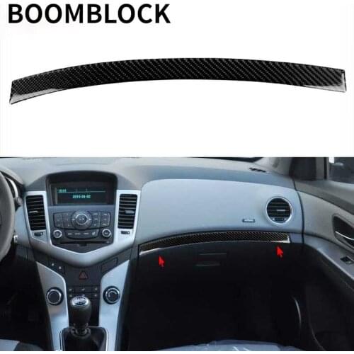Car Dashboard Panel Strip Co-pilot Trim Frame Cover Carbon Fiber Accessories Interior Mouldings For Chevrolet Cruze 2009-2015